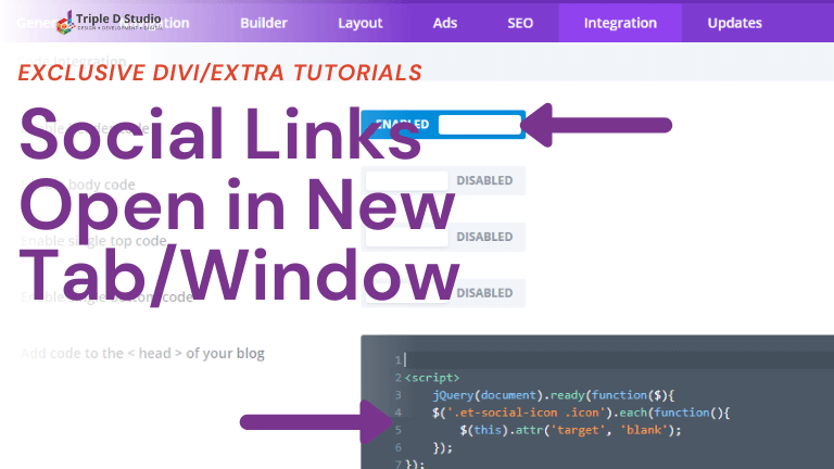 Divi and Extra Theme: Open Social links in New Tab